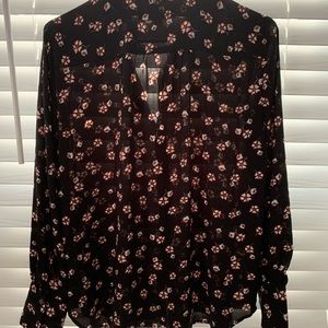 Loft - small - new without tags - floral button down shirt